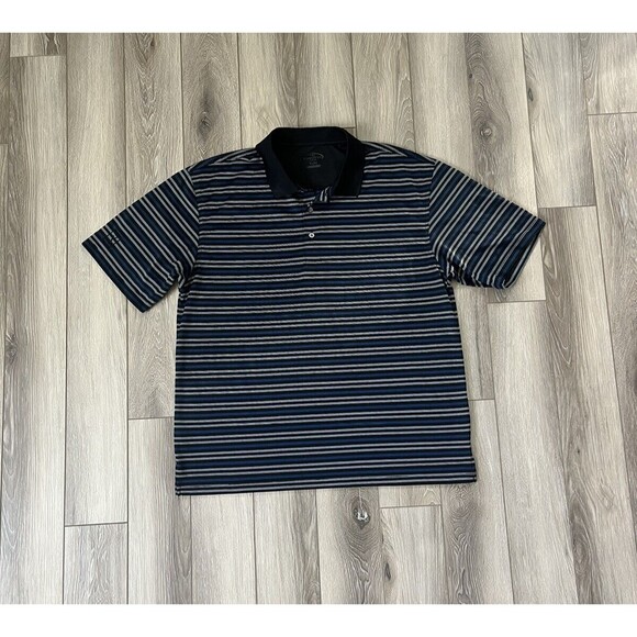 Champions Tour Other - Champions Tour PGA Striped Blue/Black Athletic Golf Polo Mens XL